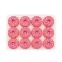 Donut Rosa 12ud D/Leche y granas